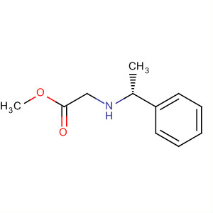 Structure of Glycine, N-[(1R)-1-phenylethyl]-, methyl ester