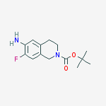 Structure of tert-butyl 6-amino-7-fluoro-3,4-dihydro-1H-isoquinoline-2-carboxylate