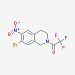 Structure of 1-(7-BROMO-6-NITRO-3,4-DIHYDROISOQUINOLIN-2(1H)-)-2,2,2-TRIFLUOROETHANONE