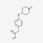 4-(4-PIPERIDINYLOXY)BENZOIC ACID, 95%结构式