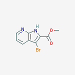 1H-Pyrrolo[2,3-b]pyridine-2-carboxylic acid, 3-bromo-, methyl ester结构式