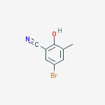 Structure of 5-BROMO-2-HYDROXY-3-METHYL-BENZONITRILE