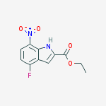 Structure of 4-Fluoro-7-nitro 1H-indole-2-ethyl carboxylate