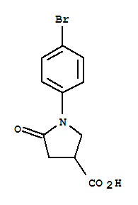 1-(4-BROMOPHENYL)-5-OXOPYRROLIDINE-3-CARBOXYLIC ACID结构式