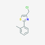 Structure of 4-(CHLOROMETHYL)-2-(2-METHYLPHENYL)-1,3-THIAZOLE