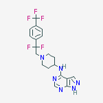 Structure of N-(1-(2,2-difluoro-2-(4-(trifluoromethyl)phenyl)ethyl)piperidin-4-yl)-1H-pyrazolo[3,4-d]pyrimidin-4-amine