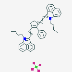 Structure of 1-Butyl-2-(2-[3-[2-(1-butyl-1H-benzo[cd]indol-2-ylidene)ethylidene]-2-phenylcyclopent-1-enyl]vinyl)benzo[cd]indolium tetrafluoroborate