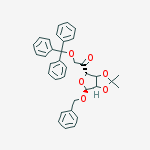 BENZYL 2,3-O-ISOPROPYLIDENE-6-O-TRITYL-5-KETO-ALPHA-D-MANNOFURANOSE结构式