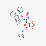 Structure of BENZYL 2,3-O-ISOPROPYLIDENE-6-O-TRITYL-5-KETO-ALPHA-D-MANNOFURANOSIDE, 5-OXIME