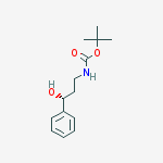 (R)-tert-Butyl (3-hydroxy-3-phenylpropyl)carbamate结构式