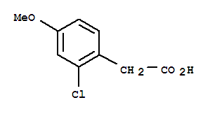 Structure of 2-chloro-4-methoxyphenylacetic acid