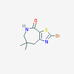 Structure of 2-bromo-7,7-dimethyl-6,8-dihydro-5H-[1,3]thiazolo[5,4-c]azepin-4-one