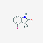 4'-fluoro-Spiro[cyclopropane-1,3'-[3H]indol]-2'(1'H)-one结构式