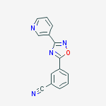 Structure of 3-(3-(pyridin-3-yl)-1,2,4-oxadiazol-5-yl)benzonitrile