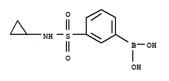 Structure of 3-(N-CYCLOPROPYLSULPHAMOYL)BENZENEBORONIC ACID 98