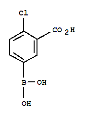 3-羧基-4-氯苯硼酸结构式