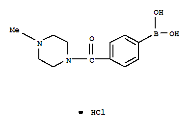 Structure of 4-(4-METHYLPIPERAZINE-1-CARBONYL)PHENYLBORONIC ACID, HCL