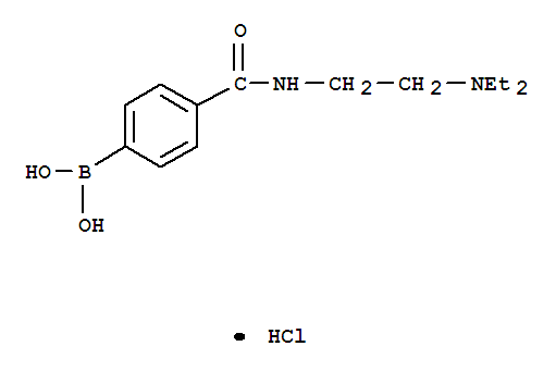 Structure of 4-(2-(DIETHYLAMINO)ETHYLCARBAMOYL)PHENYLBORONIC ACID, HCL