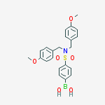 Structure of 4-(N,N-BIS(4-METHOXYBENZYL)SULFAMOYL)PHENYLBORONIC ACID