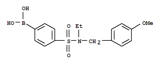 Structure of 4-[N-ETHYL-N-(4-METHOXYBENZYL)SULPHAMOYL]BENZENEBORONIC ACID 98