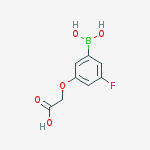 Structure of 3-(CARBOXYMETHOXY)-5-FLUOROBENZENEBORONIC ACID 96