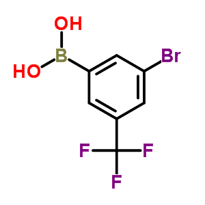 Structure of 3-BROMO-5-(TRIFLUOROMETHYL)BENZENEBORONIC ACID 98