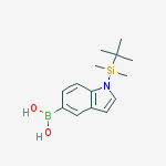 Structure of 1-(TERT-BUTYLDIMETHYLSILYL)-1H-INDOL-5-YLBORONIC ACID 97
