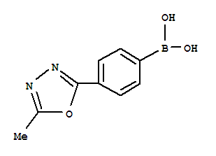 4-(5-甲基-1,3,4-噁二唑-2-基)苯基硼酸结构式