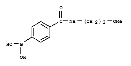 4-(3-甲氧基丙基氨甲酰基)苯基硼酸结构式