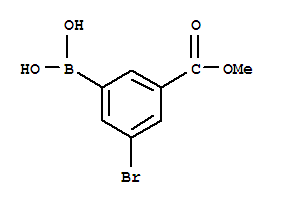 3-硼-5-溴苯甲酸甲酯结构式