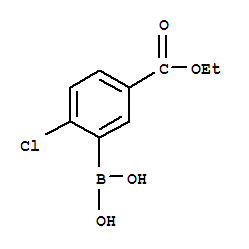 3-硼-4-氯苯甲酸乙酯结构式