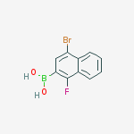 Chemical structure of 4-BROMO-1-FLUORO-2-NAPHTHALENEBORONIC ACID