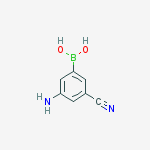 Structure of 3-AMINO-5-CYANOPHENYLBORONIC ACID