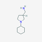 Structure of 1-(1-CYCLOHEXYLPYRROLIDIN-3-YL)METHANAMINE 95%