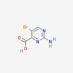 2-Amino-5-bromopyrimidine-4-carboxylic acid结构式