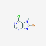 Structure of 8-bromo-6-chloro-9H-purine
