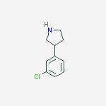 3-(3-chlorophenyl)pyrrolidine结构式