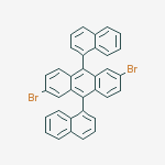 2,6-dibromo-9,10-dinaphthalen-1-ylanthracene结构式