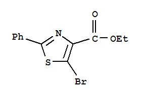 Structure of 5-BROMO-2-PHENYLTHIAZOLE-4-CARBOXYLIC ACID ETHYL ESTER