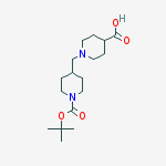 N-BOC-PIPERIDIN-4-YLMETHYLPIPERIDINE-4-CARBOXYLIC ACID,95+%结构式