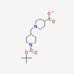 METHYL N-BOC-PIPERIDIN-4-YLMETHYLPIPERIDINE-4-CARBOXYLATE,95+%结构式