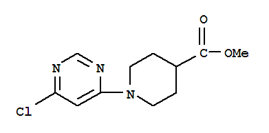 Structure of 1-(6-CHLOROPYRIMIDIN-4-YL)PIPERIDINE-4-CARBOXYLIC ACID METHYL ESTER