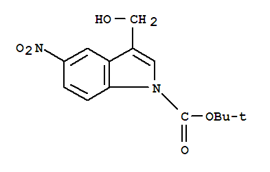 Structure of 3-HYDROXYMETHYL-5-NITROINDOLE-1-CARBOXYLIC ACID TERT-BUTYL ESTER