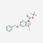 5-BENZYLOXY-3-IODOINDOLE, N-BOC PROTECTED结构式