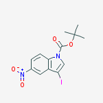 Structure of 3-IODO-5-NITROINDOLE-1-CARBOXYLIC ACID TERT-BUTYL ESTER