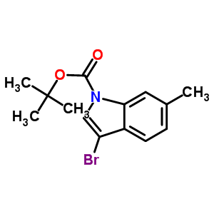 Structure of 1-BOC-3-BROMO-6-METHYLINDOLE ,95+%