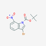 Structure of 1-BOC-3-BROMO-7-NITROINDOLE,95+%