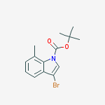 Structure of 3-BROMO-7-METHYLINDOLE-1-CARBOXYLIC ACID TERT-BUTYL ESTER