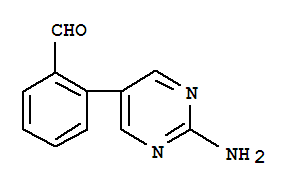 2-(2-Aminopyrimidin-5-yl)benzaldehyde结构式