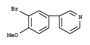 Structure of 3-(3-Bromo-4-methoxyphenyl)pyridine